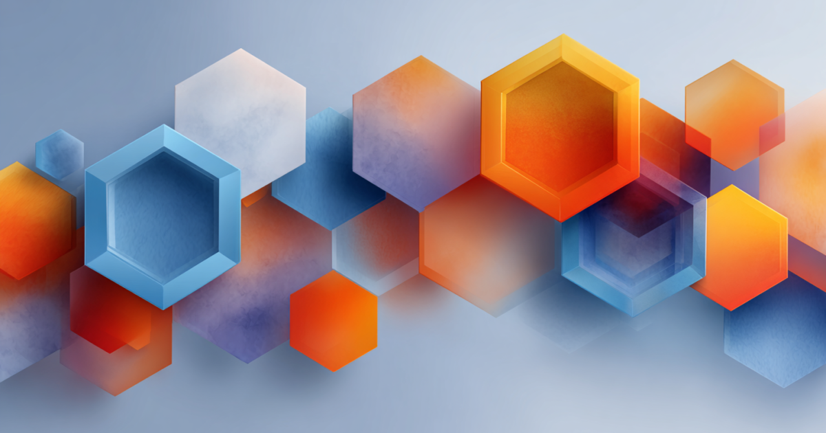 Abstract geometrische vormen die het gestructureerde karakter van het passende zorg beleid symboliseren