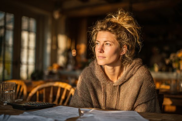 Nederlandse belastingbetalers bekijken belastingdocumenten aan keukentafel