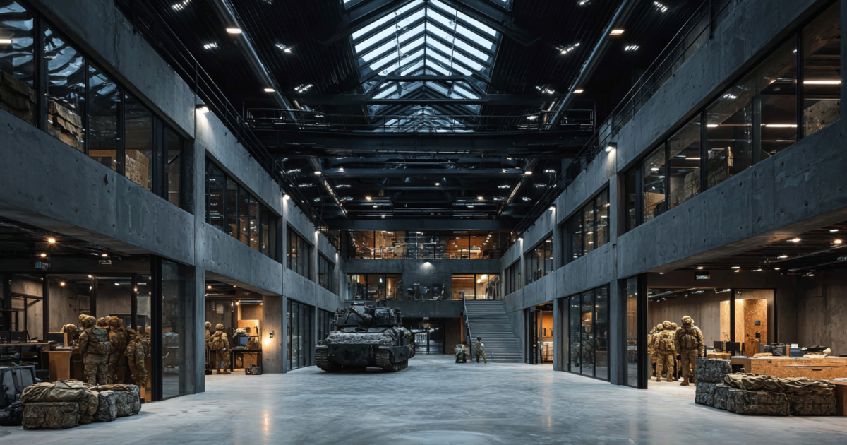 Nederlandse militairen in moderne defensie-trainingsomgeving