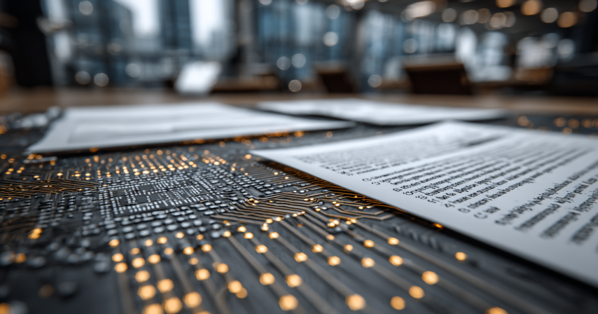 Symbolische weergave van digitale transformatie in bedrijfsovernames