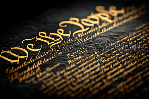 Close-up van de Amerikaanse Grondwet met focus op presidentiële bevoegdheden