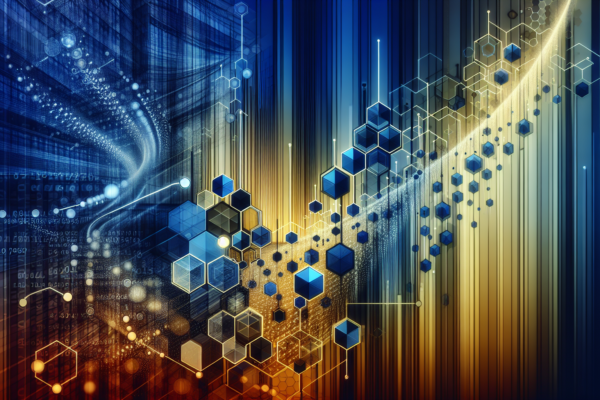 Abstracte weergave van Europees monetair beleid met geometrische patronen