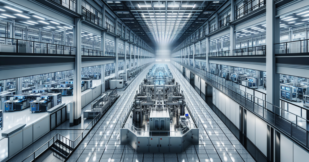 Moderne Chinese technologiefaciliteit met geavanceerde halfgeleiderproductieapparatuur