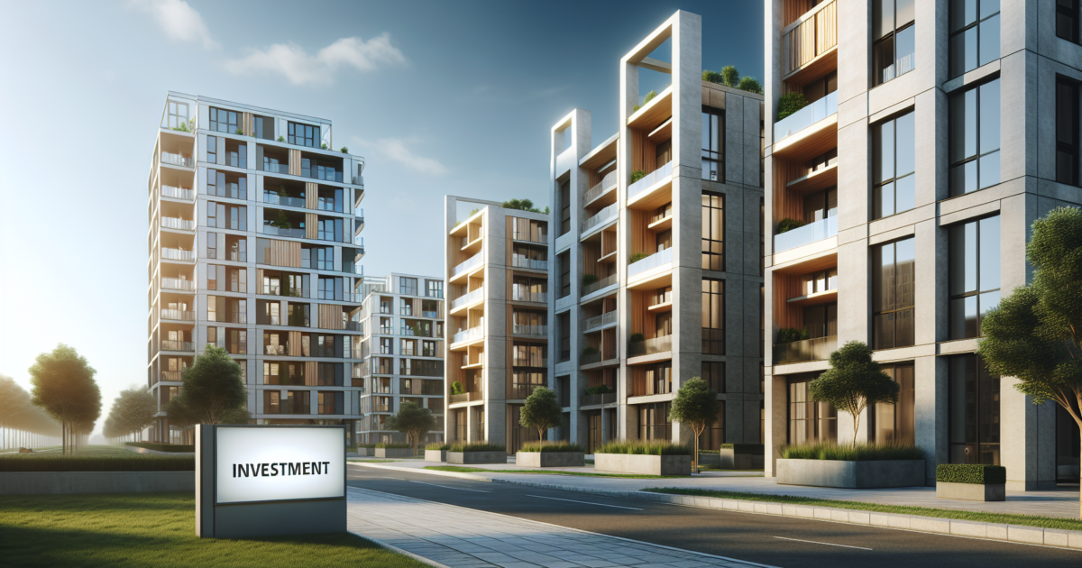Moderne woongebouwen die beleggingspanden representeren in stedelijke omgeving