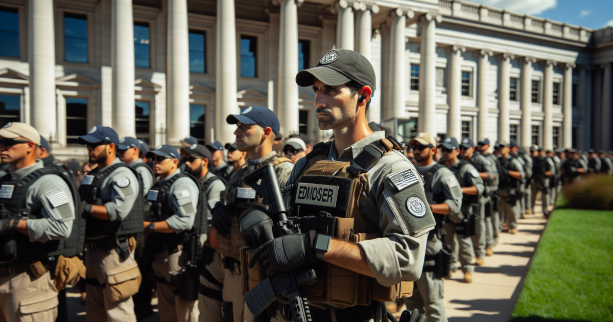 Federale immigratieagenten tijdens een handhavingsoperatie