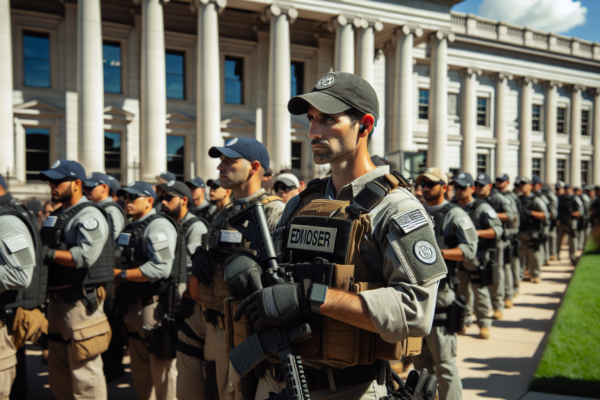 Federale immigratieagenten tijdens een handhavingsoperatie