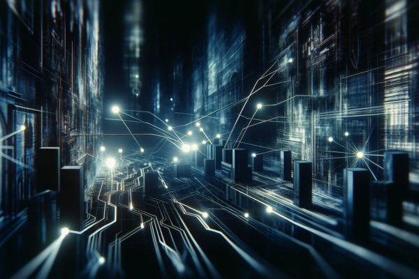 Conceptuele weergave van financiële netwerken en geldstromen