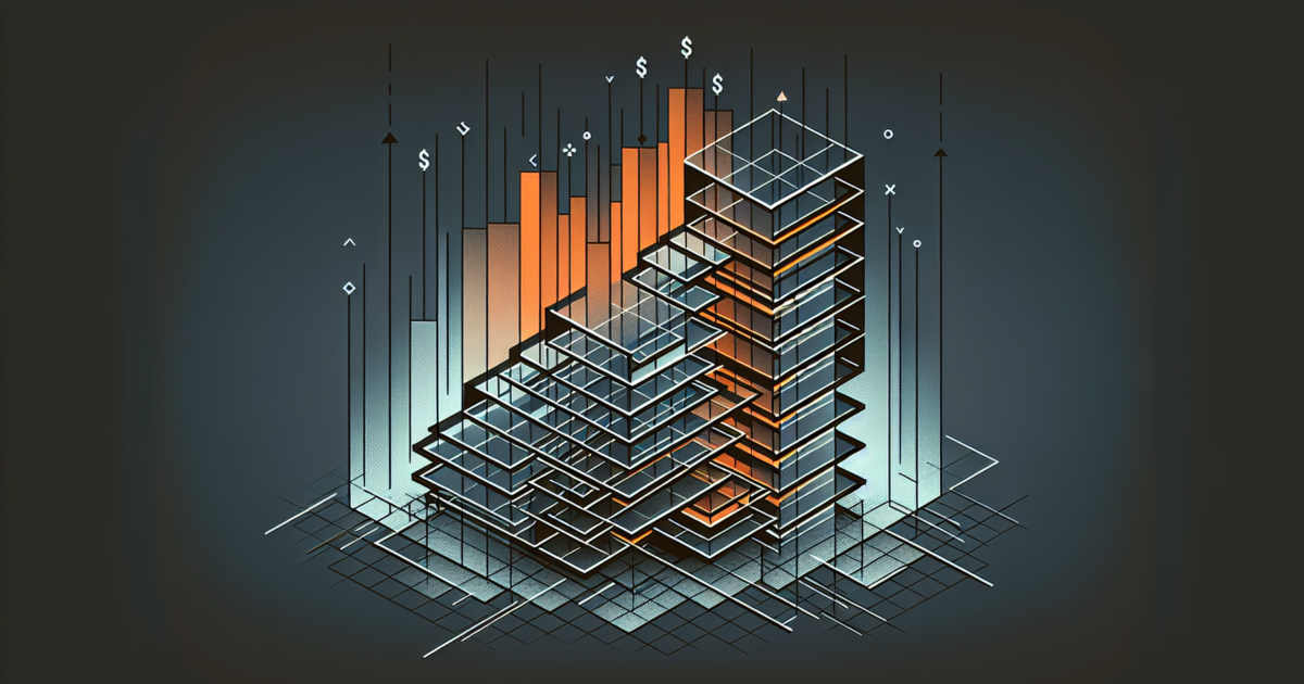 Abstracte weergave van belastingschijven en inflatie-effecten