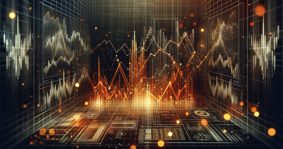 Abstract weergave van financiële datastromen en marktanalyse