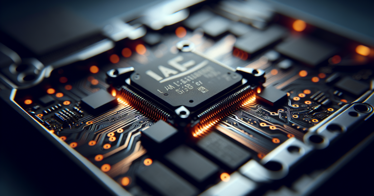 Close-up van geavanceerde militaire drone-elektronica met AI-chips