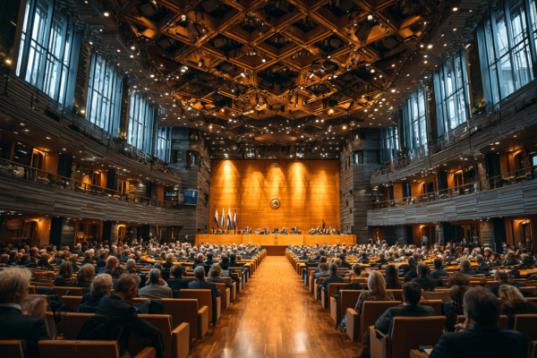 Overzicht van de Tweede Kamer tijdens een plenaire vergadering